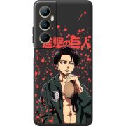 Черный чехол BoxFace Realme C65 Атака Титанов Леви