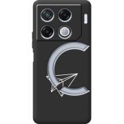 Черный чехол BoxFace Infinix GT 20 Pro Paper Plane