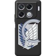 Черный чехол BoxFace Infinix GT 20 Pro Атака Титанов Крылья Свободы