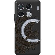 Черный чехол BoxFace Infinix GT 20 Pro Chinese Dragon