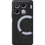 Черный чехол BoxFace Infinix GT 20 Pro Leaves