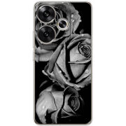 Чехол BoxFace Poco F6 Black and White Roses