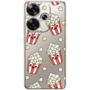 Прозрачный чехол BoxFace Poco F6 с 3D-глазками Popcorn