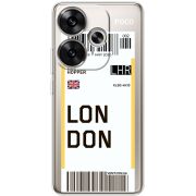 Прозрачный чехол BoxFace Poco F6 Ticket London
