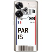 Прозрачный чехол BoxFace Poco F6 Ticket Paris