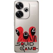 Прозрачный чехол BoxFace Poco F6 siquid game люди в красном