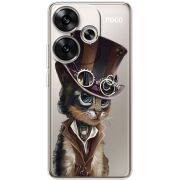 Прозрачный чехол BoxFace Poco F6 Steampunk Cat