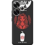 Черный чехол BoxFace Poco F6 RedWhite Coffee