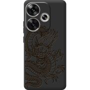 Черный чехол BoxFace Poco F6 Chinese Dragon