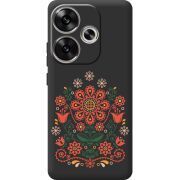 Черный чехол BoxFace Poco F6 Ukrainian Ornament