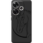Черный чехол BoxFace Poco F6 Horse