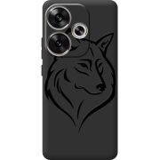 Черный чехол BoxFace Poco F6 Wolf