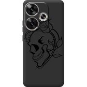 Черный чехол BoxFace Poco F6 Skull and Roses