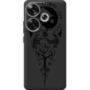 Черный чехол BoxFace Poco F6 Hugin and Munin