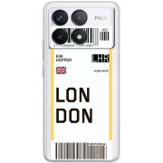 Прозрачный чехол BoxFace Poco F6 Pro Ticket London