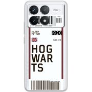 Прозрачный чехол BoxFace Poco F6 Pro Ticket Hogwarts