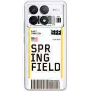 Прозрачный чехол BoxFace Poco F6 Pro Ticket Springfield