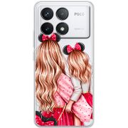 Прозрачный чехол BoxFace Poco F6 Pro Mouse Girls