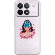 Прозрачный чехол BoxFace Poco F6 Pro Selena Gomez