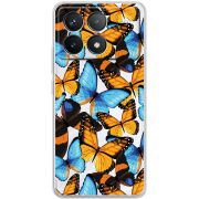 Прозрачный чехол BoxFace Poco F6 Pro Butterfly Morpho