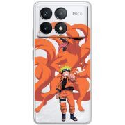 Прозрачный чехол BoxFace Poco F6 Pro Naruto and Kurama