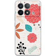 Чехол BoxFace Poco F6 Pro Line Flowers