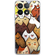 Чехол BoxFace Poco F6 Pro Sleepy Cats