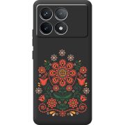 Черный чехол BoxFace Poco F6 Pro Ukrainian Ornament