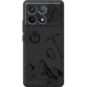 Черный чехол BoxFace Poco F6 Pro Mountains