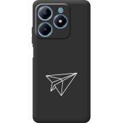 Черный чехол BoxFace Realme C63 4G Paper Plane
