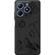 Черный чехол BoxFace Realme C63 4G Mountains