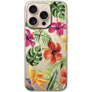 Прозрачный чехол BoxFace Apple iPhone 16 Pro Tropical Flowers