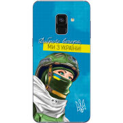 Чехол Uprint Samsung A730 Galaxy A8 Plus 2018 Захисниця з України