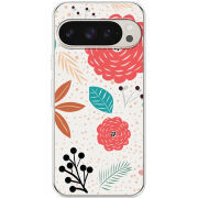 Чехол BoxFace Google Pixel 9 Pro Line Flowers