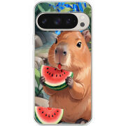 Чехол BoxFace Google Pixel 9 Pro Капібара з кавуном