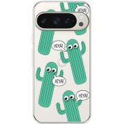 Прозрачный чехол BoxFace Google Pixel 9 Pro с 3D-глазками HIYA