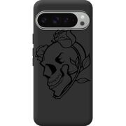 Черный чехол BoxFace Google Pixel 9 Pro XL Skull and Roses