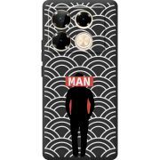 Черный чехол BoxFace Infinix Note 40 Pro Man Pattern
