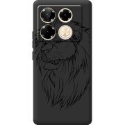 Черный чехол BoxFace Infinix Note 40 Pro Lion