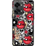Черный чехол BoxFace OnePlus Nord 2T 5G Rock Graffiti