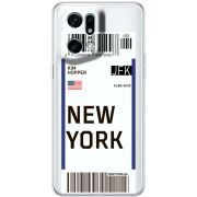 Прозрачный чехол BoxFace OPPO Find X5 Pro Ticket New York