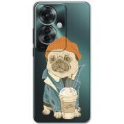 Прозрачный чехол BoxFace OPPO Reno 11 F Dog Coffeeman
