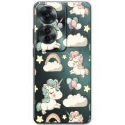Прозрачный чехол BoxFace OPPO Reno 11 F Unicorns