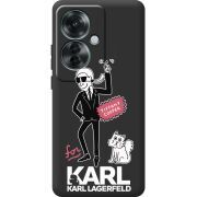 Черный чехол BoxFace OPPO Reno 11 F For Karl