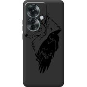 Черный чехол BoxFace OPPO Reno 11 F Wolf and Raven