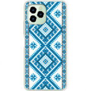 Чехол BoxFace Oukitel C21 Pro Блакитний Орнамент