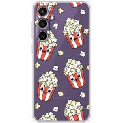 Прозрачный чехол BoxFace Samsung Galaxy S24 FE (S721) с 3D-глазками Popcorn