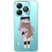 Прозрачный чехол BoxFace ZTE Blade A75 4G Winter Morning Girl
