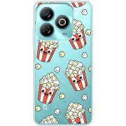 Прозрачный чехол BoxFace ZTE Blade A75 4G с 3D-глазками Popcorn