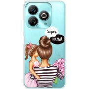 Прозрачный чехол BoxFace ZTE Blade A75 4G Super Mama and Daughter